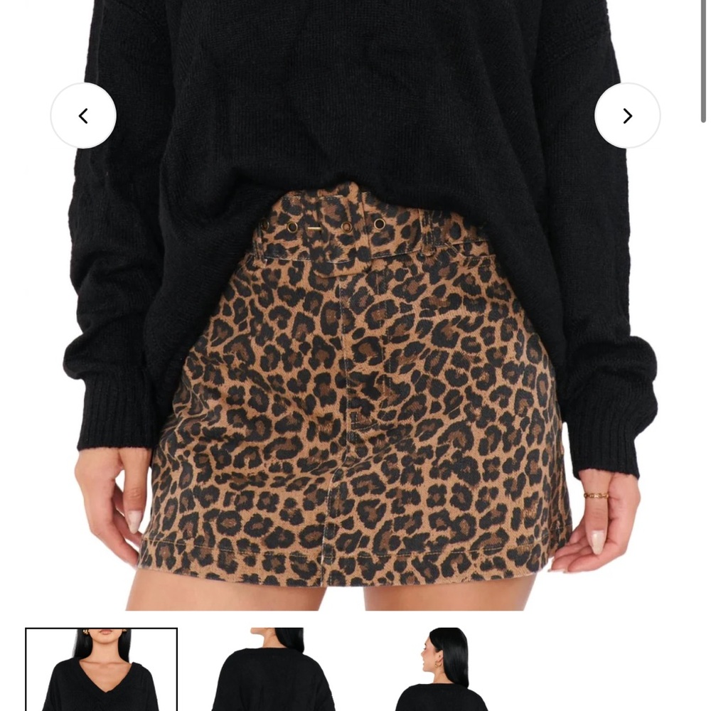 Show Me Your Mumu Leopard Print Mini Skirt